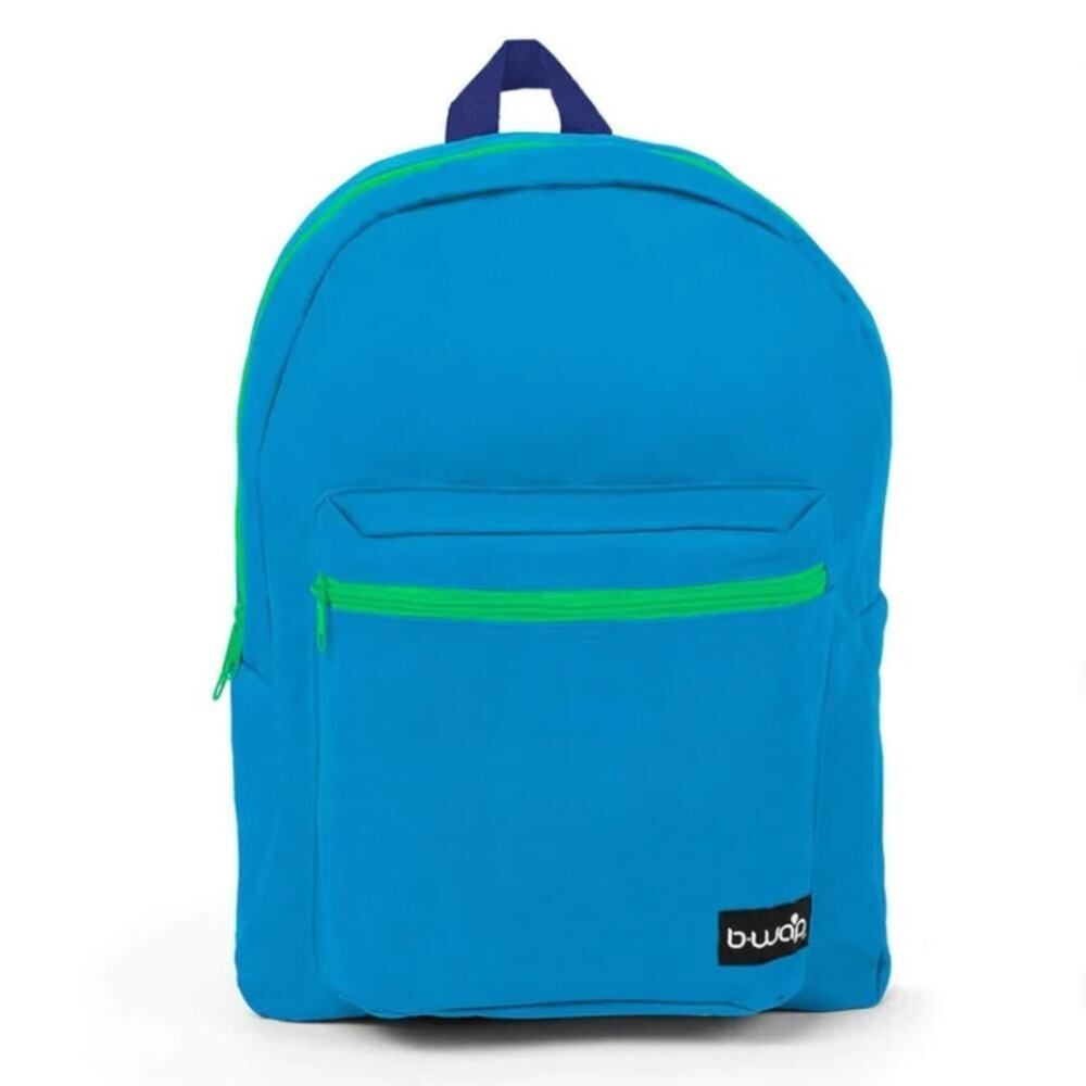 B-WAP School Backpack | Lightweight Canvas Travel Hike Daypack Bag Front Pocket